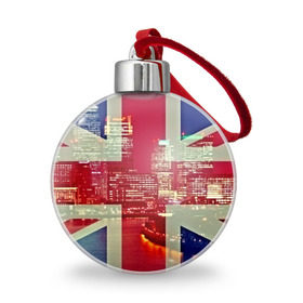 Ёлочный шар с принтом Лондон в Кировске, Пластик | Диаметр: 77 мм | англия | великобритания | город | лондон | река | столица