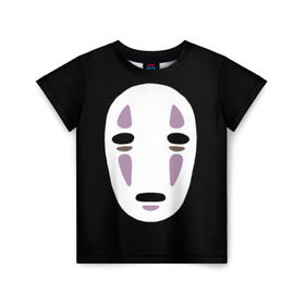 Детская футболка 3D с принтом Face в Кировске, 100% гипоаллергенный полиэфир | прямой крой, круглый вырез горловины, длина до линии бедер, чуть спущенное плечо, ткань немного тянется | Тематика изображения на принте: anime | spirited away | аниме | миадзяки | унесенные призраками