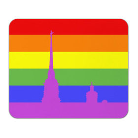Коврик прямоугольный с принтом Радужный флаг в Кировске, натуральный каучук | размер 230 х 185 мм; запечатка лицевой стороны | город | любовь | отношения | радуга | сердце | сталица | флаг