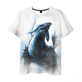 Мужская футболка 3D с принтом Dragon в Кировске, 100% полиэфир | прямой крой, круглый вырез горловины, длина до линии бедер | fantasy | дракон | змей | миф | фэнтези
