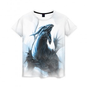 Женская футболка 3D с принтом Dragon в Кировске, 100% полиэфир ( синтетическое хлопкоподобное полотно) | прямой крой, круглый вырез горловины, длина до линии бедер | fantasy | дракон | змей | миф | фэнтези
