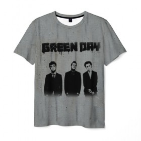 Мужская футболка 3D с принтом Green Day 7 в Кировске, 100% полиэфир | прямой крой, круглый вырез горловины, длина до линии бедер | american idiot | green day | грин дей | грин дэй
