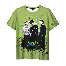 Мужская футболка 3D с принтом Green Day 6 в Кировске, 100% полиэфир | прямой крой, круглый вырез горловины, длина до линии бедер | 
