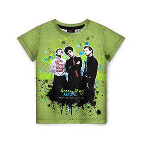 Детская футболка 3D с принтом Green Day 6 в Кировске, 100% гипоаллергенный полиэфир | прямой крой, круглый вырез горловины, длина до линии бедер, чуть спущенное плечо, ткань немного тянется | 