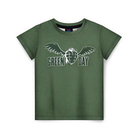 Детская футболка 3D с принтом Green Day 5 в Кировске, 100% гипоаллергенный полиэфир | прямой крой, круглый вырез горловины, длина до линии бедер, чуть спущенное плечо, ткань немного тянется | american idiot | green day | грин дей | грин дэй
