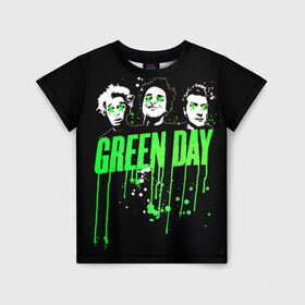 Детская футболка 3D с принтом Green Day 4 в Кировске, 100% гипоаллергенный полиэфир | прямой крой, круглый вырез горловины, длина до линии бедер, чуть спущенное плечо, ткань немного тянется | american idiot | green day | грин дей | грин дэй