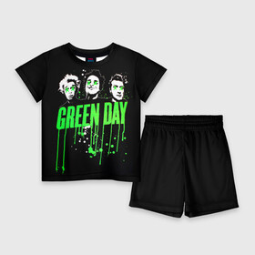 Детский костюм с шортами 3D с принтом Green Day 4 в Кировске,  |  | american idiot | green day | грин дей | грин дэй