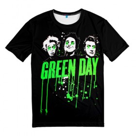 Мужская футболка 3D с принтом Green Day 4 в Кировске, 100% полиэфир | прямой крой, круглый вырез горловины, длина до линии бедер | american idiot | green day | грин дей | грин дэй