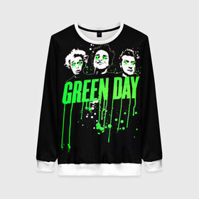 Женский свитшот 3D с принтом Green Day 4 в Кировске, 100% полиэстер с мягким внутренним слоем | круглый вырез горловины, мягкая резинка на манжетах и поясе, свободная посадка по фигуре | american idiot | green day | грин дей | грин дэй