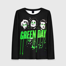 Женский лонгслив 3D с принтом Green Day 4 в Кировске, 100% полиэстер | длинные рукава, круглый вырез горловины, полуприлегающий силуэт | american idiot | green day | грин дей | грин дэй