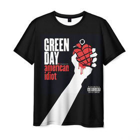 Мужская футболка 3D с принтом Green Day 3 в Кировске, 100% полиэфир | прямой крой, круглый вырез горловины, длина до линии бедер | american idiot | green day | грин дей | грин дэй