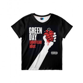 Детская футболка 3D с принтом Green Day 3 в Кировске, 100% гипоаллергенный полиэфир | прямой крой, круглый вырез горловины, длина до линии бедер, чуть спущенное плечо, ткань немного тянется | american idiot | green day | грин дей | грин дэй