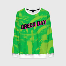 Женский свитшот 3D с принтом Green Day 1 в Кировске, 100% полиэстер с мягким внутренним слоем | круглый вырез горловины, мягкая резинка на манжетах и поясе, свободная посадка по фигуре | american idiot | green day | грин дей | грин дэй