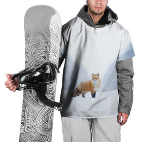 Накидка на куртку 3D с принтом лесная красотка в Кировске, 100% полиэстер |  | Тематика изображения на принте: зима | лес | лиса | рыжая | снег | тайга