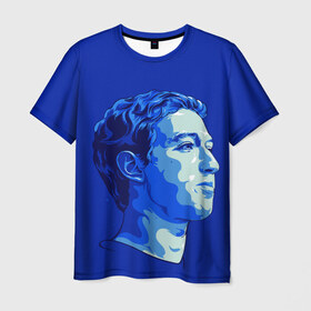 Мужская футболка 3D с принтом Цуккерберг в Кировске, 100% полиэфир | прямой крой, круглый вырез горловины, длина до линии бедер | facebook | mark zuckerberg | марк цуккерберг | фейсбук