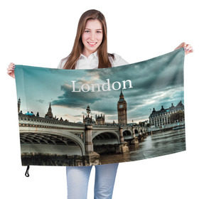 Флаг 3D с принтом London в Кировске, 100% полиэстер | плотность ткани — 95 г/м2, размер — 67 х 109 см. Принт наносится с одной стороны | england | london | vjcn. биг бен | англия | британия | великобритания | владычица морей | город | гостеприимный | дождей | клевый | красивый | лилия | лондон | на темзе | окна | прикольный | столица | тауэр