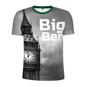 Мужская футболка 3D спортивная с принтом Big Ben в Кировске, 100% полиэстер с улучшенными характеристиками | приталенный силуэт, круглая горловина, широкие плечи, сужается к линии бедра | england | london | англия | биг бен | лондон