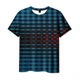 Мужская футболка 3D с принтом focal spot в Кировске, 100% полиэфир | прямой крой, круглый вырез горловины, длина до линии бедер | Тематика изображения на принте: dot | pattern | point | абстракция | точки | узоры