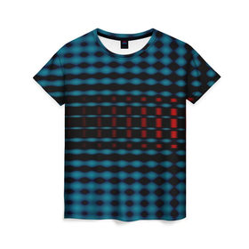Женская футболка 3D с принтом focal spot в Кировске, 100% полиэфир ( синтетическое хлопкоподобное полотно) | прямой крой, круглый вырез горловины, длина до линии бедер | dot | pattern | point | абстракция | точки | узоры