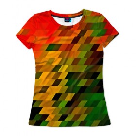 Женская футболка 3D с принтом extrinsic geometry в Кировске, 100% полиэфир ( синтетическое хлопкоподобное полотно) | прямой крой, круглый вырез горловины, длина до линии бедер | 