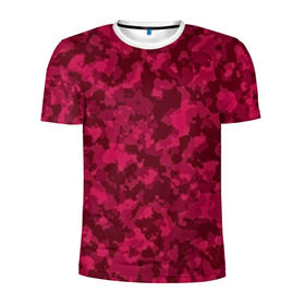 Мужская футболка 3D спортивная с принтом Розовый камуфляж в Кировске, 100% полиэстер с улучшенными характеристиками | приталенный силуэт, круглая горловина, широкие плечи, сужается к линии бедра | Тематика изображения на принте: армейский