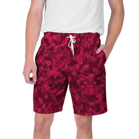Мужские шорты 3D с принтом Розовый камуфляж в Кировске,  полиэстер 100% | прямой крой, два кармана без застежек по бокам. Мягкая трикотажная резинка на поясе, внутри которой широкие завязки. Длина чуть выше колен | армейский