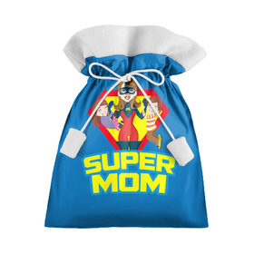 Подарочный 3D мешок с принтом Супермама в Кировске, 100% полиэстер | Размер: 29*39 см | Тематика изображения на принте: мама