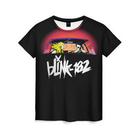 Женская футболка 3D с принтом Blink-182 в Кировске, 100% полиэфир ( синтетическое хлопкоподобное полотно) | прямой крой, круглый вырез горловины, длина до линии бедер | blink | california | pop | punk | rock | группа | калифорния | панк | рок