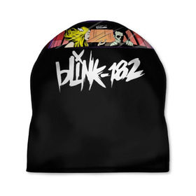 Шапка 3D с принтом Blink-182 в Кировске, 100% полиэстер | универсальный размер, печать по всей поверхности изделия | blink | california | pop | punk | rock | группа | калифорния | панк | рок