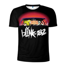 Мужская футболка 3D спортивная с принтом Blink-182 в Кировске, 100% полиэстер с улучшенными характеристиками | приталенный силуэт, круглая горловина, широкие плечи, сужается к линии бедра | blink | california | pop | punk | rock | группа | калифорния | панк | рок