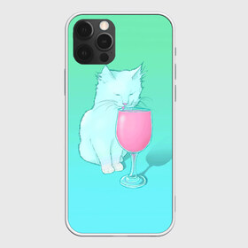 Чехол для iPhone 12 Pro Max с принтом Напиток в Кировске, Силикон |  | cat | kitty | животные | киса | кот | котенок | котэ | кошка