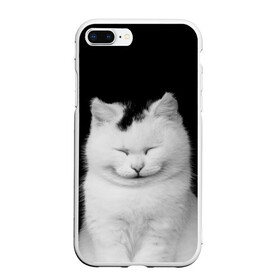 Чехол для iPhone 7Plus/8 Plus матовый с принтом Smile в Кировске, Силикон | Область печати: задняя сторона чехла, без боковых панелей | cat | kitty | животные | киса | кот | котенок | котэ | кошка