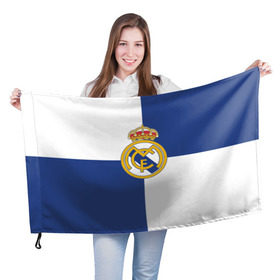 Флаг 3D с принтом Real Madrid №1! в Кировске, 100% полиэстер | плотность ткани — 95 г/м2, размер — 67 х 109 см. Принт наносится с одной стороны | fc | fcb | lfp | real madrid | болельщикам | испания | испанская премьер лига | испанский | мадрид | реал | реал мадрид | футбольный клуб