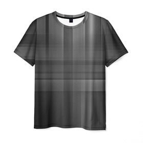 Мужская футболка 3D с принтом Серая текстура в Кировске, 100% полиэфир | прямой крой, круглый вырез горловины, длина до линии бедер | бумага | геометрия | грани | изгиб | линии | полигоны | полосы | постель | серый | сочетания | текстура | треугольники