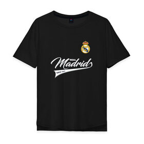 Мужская футболка хлопок Oversize с принтом Real Madrid - Classic 1902 в Кировске, 100% хлопок | свободный крой, круглый ворот, “спинка” длиннее передней части | Тематика изображения на принте: 