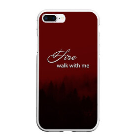 Чехол для iPhone 7Plus/8 Plus матовый с принтом Twin Peaks в Кировске, Силикон | Область печати: задняя сторона чехла, без боковых панелей | twin peaks | лес | лора палмер | ночь | огонь | сова | сосны | твин пикс