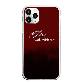 Чехол для iPhone 11 Pro матовый с принтом Twin Peaks в Кировске, Силикон |  | Тематика изображения на принте: twin peaks | лес | лора палмер | ночь | огонь | сова | сосны | твин пикс