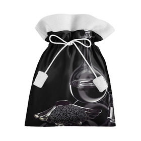 Подарочный 3D мешок с принтом Водка и черная икра в Кировске, 100% полиэстер | Размер: 29*39 см | Тематика изображения на принте: графин | еда | жидкость | закуска | темный | черный