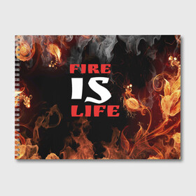 Альбом для рисования с принтом Fire is life (Огонь это жизнь) в Кировске, 100% бумага
 | матовая бумага, плотность 200 мг. | Тематика изображения на принте: fire | is | life | алфавит | английский | большие | буквы | горит | жар | клевая | надпись | огонь | огонь это жизнь | пламя | пожар | полымя | прикольная | пыл | свет | слово | цитата