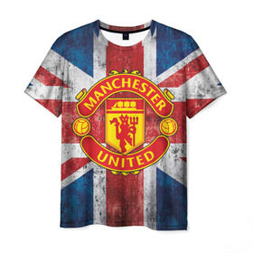 Мужская футболка 3D с принтом Manchester United №1! в Кировске, 100% полиэфир | прямой крой, круглый вырез горловины, длина до линии бедер | manchester united | манчестер | юнайтед