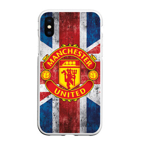 Чехол для iPhone XS Max матовый с принтом Manchester United №1! в Кировске, Силикон | Область печати: задняя сторона чехла, без боковых панелей | manchester united | манчестер | юнайтед