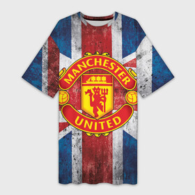 Платье-футболка 3D с принтом Manchester United №1 в Кировске,  |  | manchester united | манчестер | юнайтед