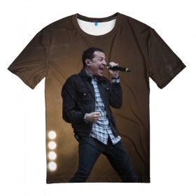 Мужская футболка 3D с принтом Linkin Park в Кировске, 100% полиэфир | прямой крой, круглый вырез горловины, длина до линии бедер | bennington | chester | linkin park | беннингтон | линкин парк | честер