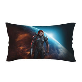 Подушка 3D антистресс с принтом Mass Effect в Кировске, наволочка — 100% полиэстер, наполнитель — вспененный полистирол | состоит из подушки и наволочки на молнии | n7 | shepard | галактика | жнец | космос | масс | нормандия | планета | шепард | эффект