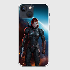 Чехол для iPhone 13 mini с принтом Mass Effect в Кировске,  |  | n7 | shepard | галактика | жнец | космос | масс | нормандия | планета | шепард | эффект