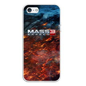 Чехол для iPhone 5/5S матовый с принтом Mass Effect в Кировске, Силикон | Область печати: задняя сторона чехла, без боковых панелей | Тематика изображения на принте: n7 | shepard | галактика | жнец | космос | масс | нормандия | планета | шепард | эффект