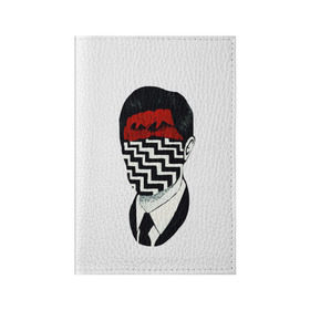 Обложка для паспорта матовая кожа с принтом Твин Пикс в Кировске, натуральная матовая кожа | размер 19,3 х 13,7 см; прозрачные пластиковые крепления | twin peaks | дэвид линч | совы | твин пикс | чертовски хороший кофе