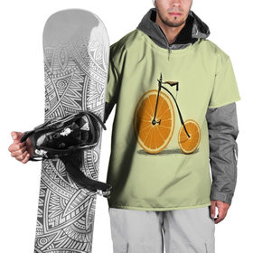 Накидка на куртку 3D с принтом Апельсиновый велосипед в Кировске, 100% полиэстер |  | Тематика изображения на принте: 
