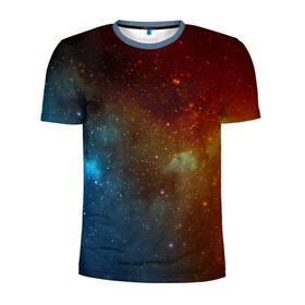 Мужская футболка 3D спортивная с принтом Столкновение вселенных в Кировске, 100% полиэстер с улучшенными характеристиками | приталенный силуэт, круглая горловина, широкие плечи, сужается к линии бедра | nebula | звезды | туманность