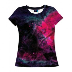 Женская футболка 3D с принтом Загадочный космос в Кировске, 100% полиэфир ( синтетическое хлопкоподобное полотно) | прямой крой, круглый вырез горловины, длина до линии бедер | space | star | вселенная | звезды | космический | космос | созвездие